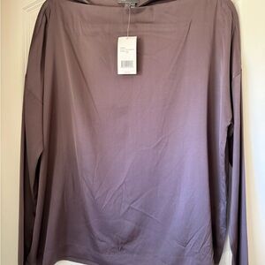 Vince Mauve Long Sleeve Tunic Top